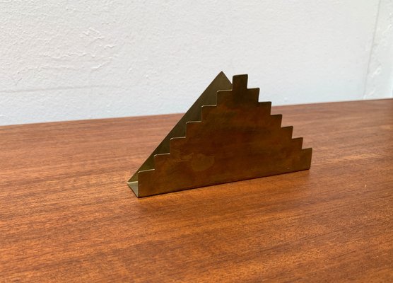 Vintage Art Deco Brass Napkin Holder-UAH-1294654