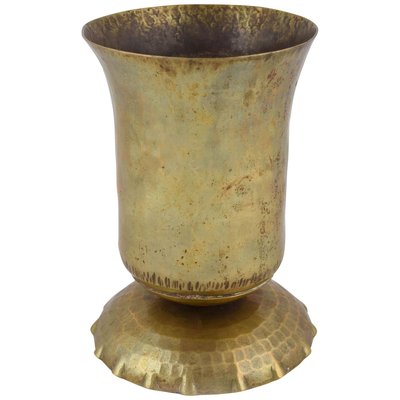 Vintage Art Deco Brass Vase, Germany, 1920s-ZCI-752691