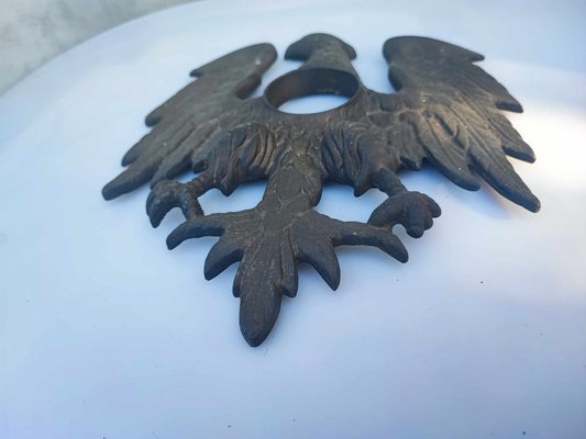 Vintage Art Deco Bronze USA Eagle Clock-CAQ-703558