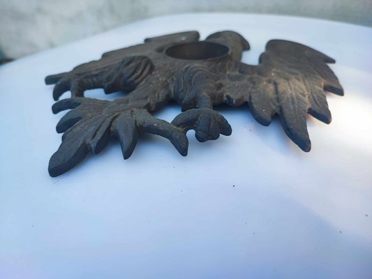 Vintage Art Deco Bronze USA Eagle Clock-CAQ-703558