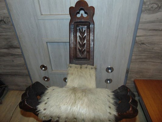 Vintage Art Deco Carved Wood Chair-CAQ-853091