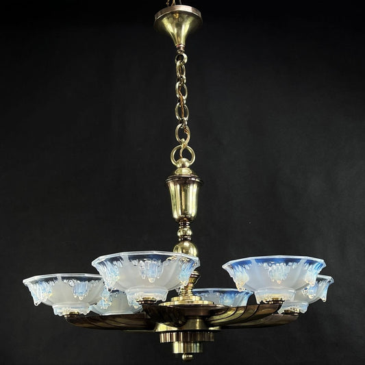 Vintage Art Deco Ceiling Lamp from Petitot & Ezan