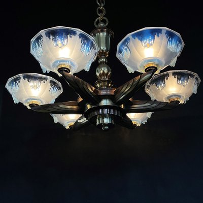 Vintage Art Deco Ceiling Lamp from Petitot & Ezan-JUZ-910400