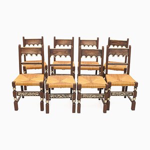 Vintage Art Deco Chairs, 1930s, Set of 8-JCN-1706558