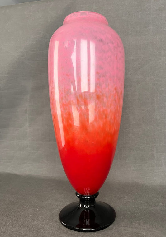 Vintage Art Deco Glass Vase, 1925