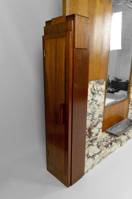 Vintage Art Deco Hall Cabinet in Marble and Mahogany, 1920s-XNH-1804456