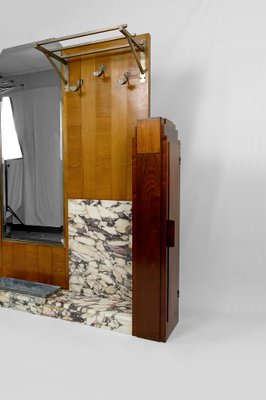 Vintage Art Deco Hall Cabinet in Marble and Mahogany, 1920s-XNH-1804456