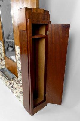 Vintage Art Deco Hall Cabinet in Marble and Mahogany, 1920s-XNH-1804456