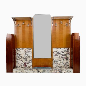 Vintage Art Deco Hall Cabinet in Marble and Mahogany, 1920s-XNH-1804456