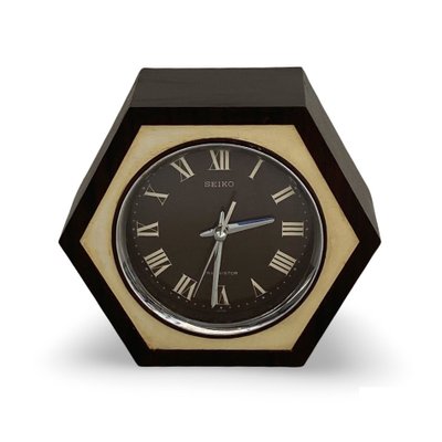 Vintage Art Deco Hexagon Table Clock from Seiko-WUW-1816636