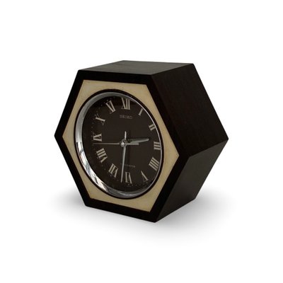 Vintage Art Deco Hexagon Table Clock from Seiko-WUW-1816636