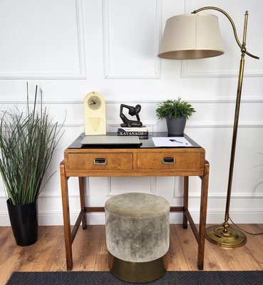 Vintage Art Deco Italian Walnut Burl Desk by Paolo Buffa, 1940s-EUP-2026630