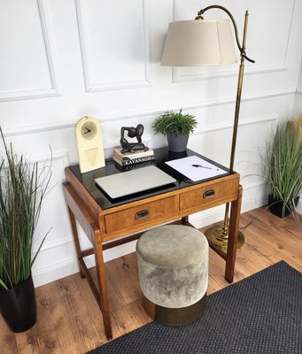 Vintage Art Deco Italian Walnut Burl Desk by Paolo Buffa, 1940s-EUP-2026630