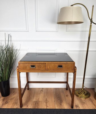 Vintage Art Deco Italian Walnut Burl Desk by Paolo Buffa, 1940s-EUP-2026630