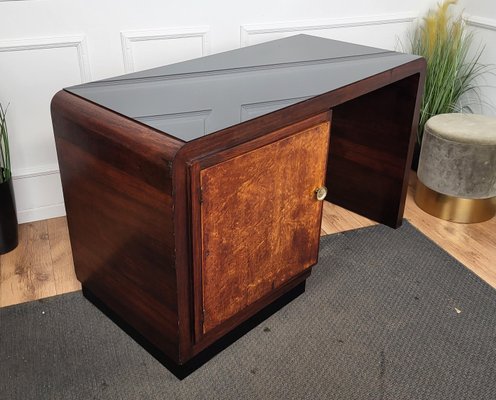 Vintage Art Deco Italian Waterfall Writing Desk in Walnut by Paolo Buffa, 1940s-EUP-1806553