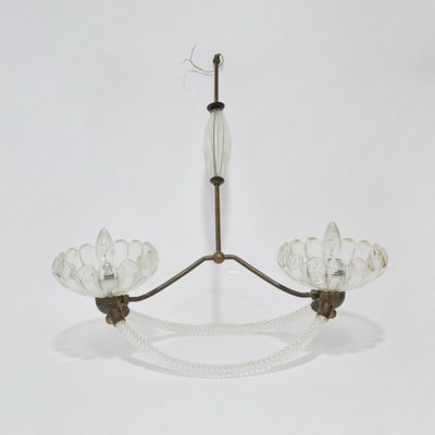 Vintage Art Deco Murano Glass Chandelier-YNQ-602933