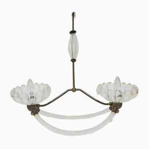 Vintage Art Deco Murano Glass Chandelier-YNQ-602933