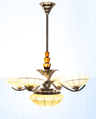 Vintage Art Deco Napako Chandelier, 1940s-JCN-2016414