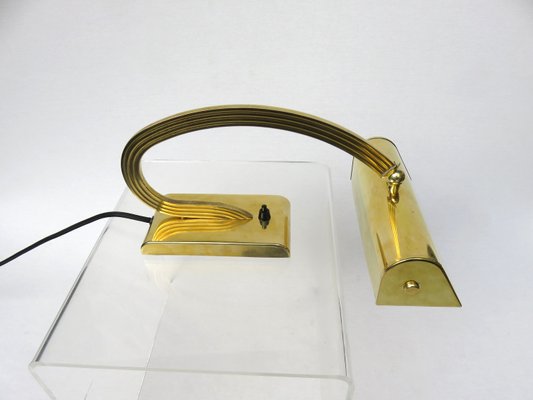 Vintage Art Deco Piano Lamp in Polished Brass, 1920s-EY-2021914