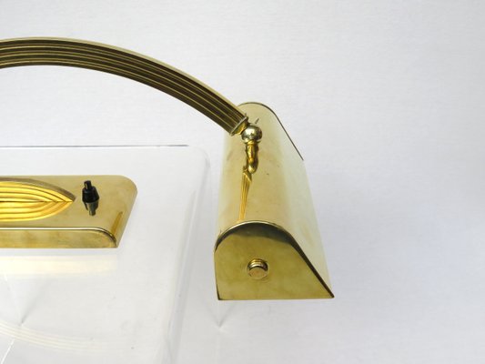 Vintage Art Deco Piano Lamp in Polished Brass, 1920s-EY-2021914