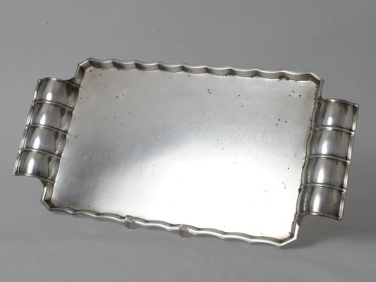 Vintage Art Deco Silver Plated Tray from Sandrik, 1930s-IXK-666518