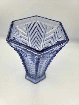 Vintage Art Deco Vase in Blue, 1920s-CAQ-1790409