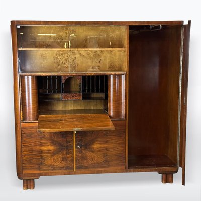 Vintage Art Deco Walnut Cabinet from Up Závody, 1930s-XSL-2034003