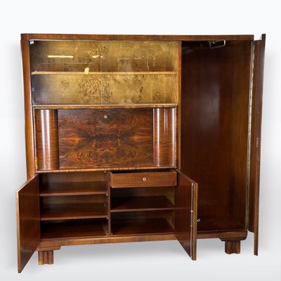 Vintage Art Deco Walnut Cabinet from Up Závody, 1930s-XSL-2034003