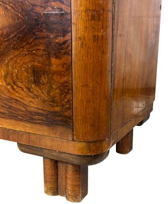 Vintage Art Deco Walnut Cabinet from Up Závody, 1930s-XSL-2034003