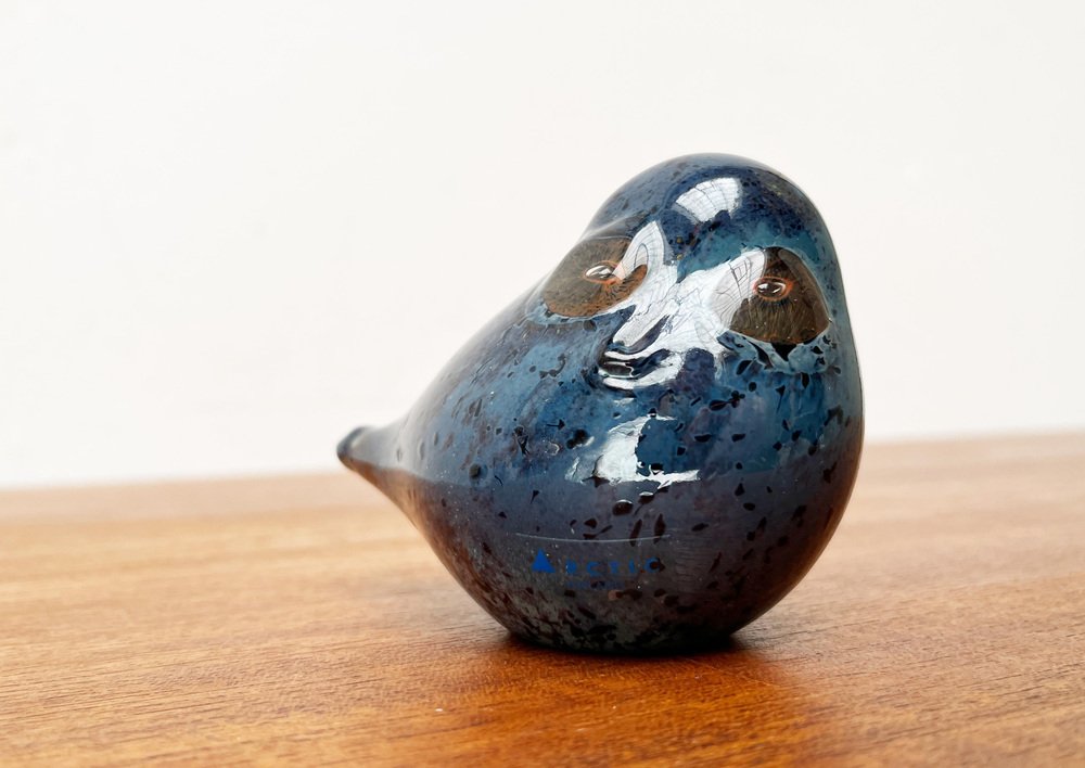 Vintage Art Glass Owl from Arctic Finland, 1970s