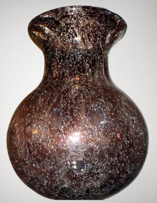 Vintage Art Glass Vase in Brown Effeso by Ercole Barovier, 1968-SZM-1752477