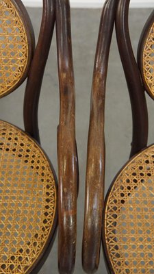 Vintage Art Nouveau Bistro Chairs from Thonet, Set of 4-HPP-2034388