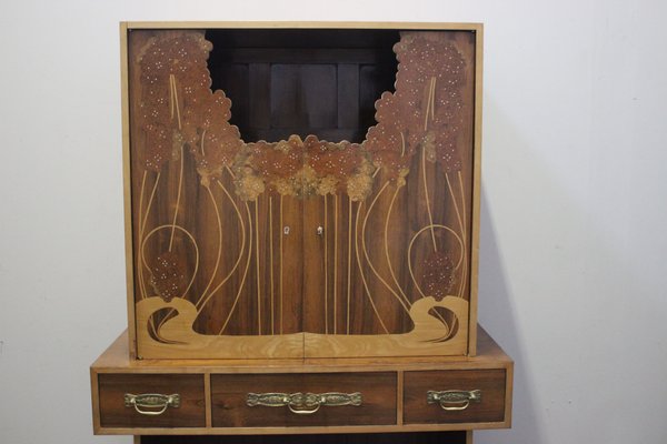 Vintage Art Nouveau Style Rosewood Secretaire, 1940s-IJR-577336