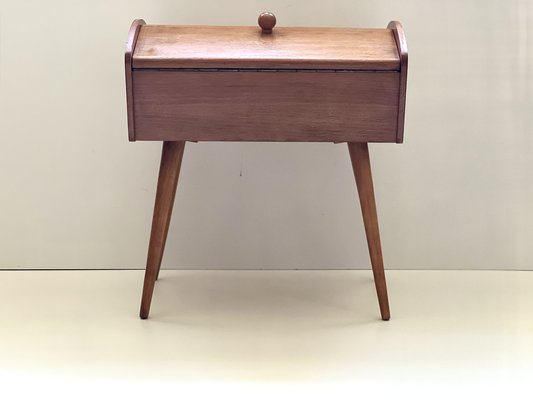 Vintage Ash Sewing Box, 1960s-ALG-1289314