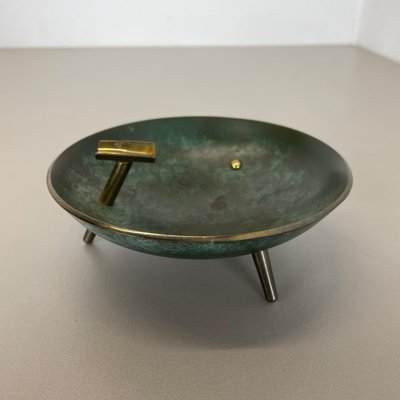 Vintage Austrian Auböck Style Tripod Brass Ashtray, 1950s-QZ-1437222