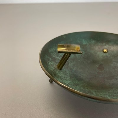 Vintage Austrian Auböck Style Tripod Brass Ashtray, 1950s-QZ-1437222