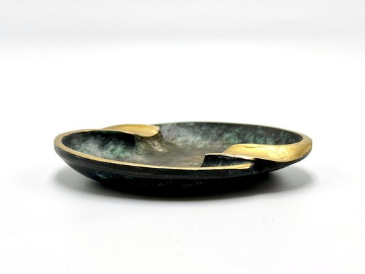 Vintage Austrian Elliptical Brass Ashtray attributed to Franz Hagenauer, 1950s-ZCY-1750456