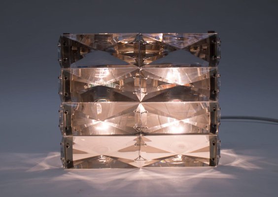 Vintage Austrian Nickel-Plated Crystal Glass Sconce from Bakalowits & Söhne, 1960s-KQB-731621