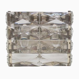 Vintage Austrian Nickel-Plated Crystal Glass Sconce from Bakalowits & Söhne, 1960s-KQB-731621