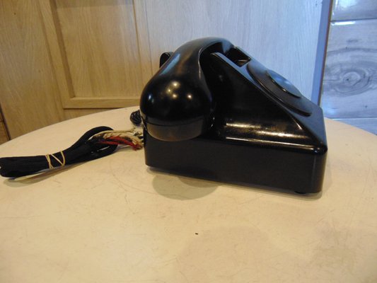 Vintage Bakelite Crank Telephone, 1960s-CAQ-1186335