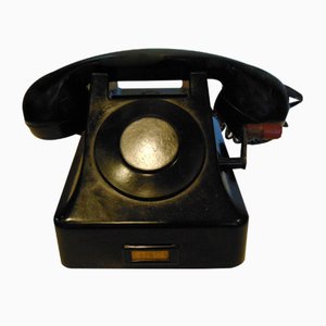 Vintage Bakelite Crank Telephone, 1960s-CAQ-1186335