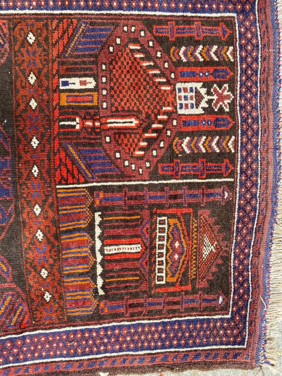 Vintage Baluch Afghan Rug