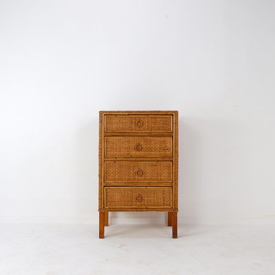 Vintage Bamboo and Rattan Chest of Drawers, 1960s-NYF-2018986