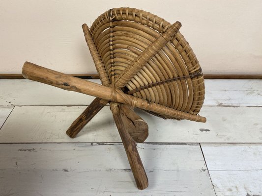 Vintage Bamboo and Wood Childrens Chairs, 1960s, Set of 2-WZZ-804044