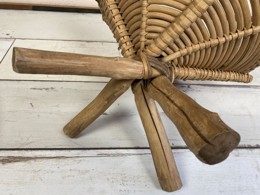 Vintage Bamboo and Wood Childrens Chairs, 1960s, Set of 2-WZZ-804044