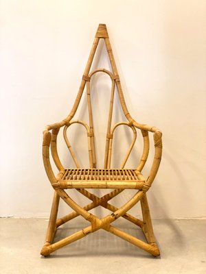 Vintage Bamboo Armchair, 1970s-NPC-1325172