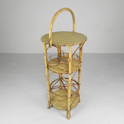 Vintage Bamboo Bottle Rack Side Table, 1950s-TL-1767725