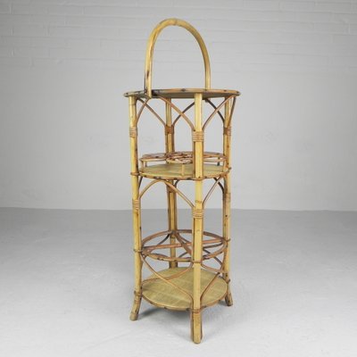 Vintage Bamboo Bottle Rack Side Table, 1950s-TL-1767725