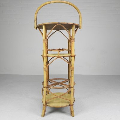 Vintage Bamboo Bottle Rack Side Table, 1950s-TL-1767725