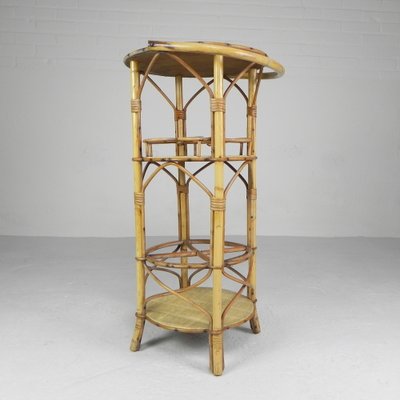 Vintage Bamboo Bottle Rack Side Table, 1950s-TL-1767725